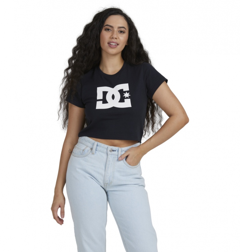 DC Shoes DC Star - Cropped T-Shirt Czarne | 67135FRAK