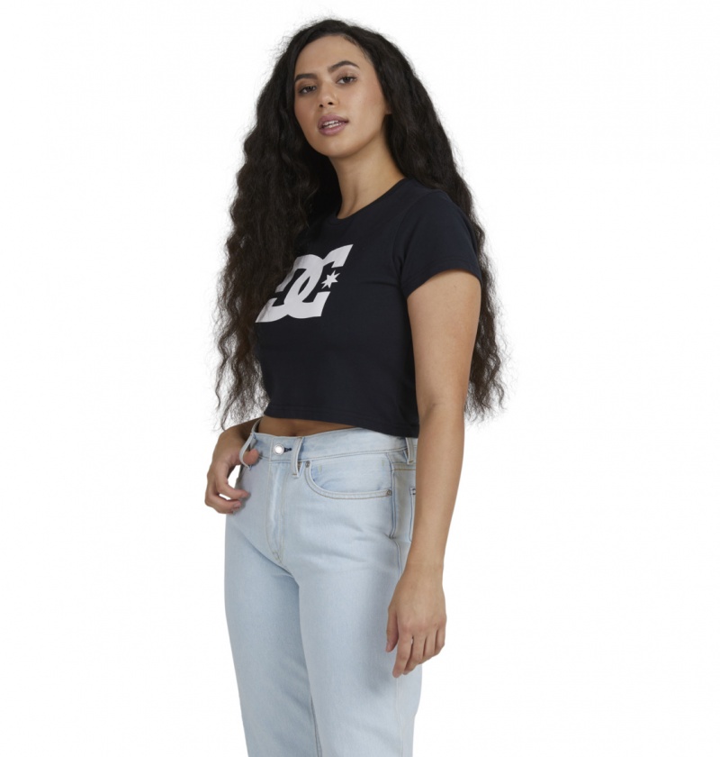 DC Shoes DC Star - Cropped T-Shirt Czarne | 67135FRAK