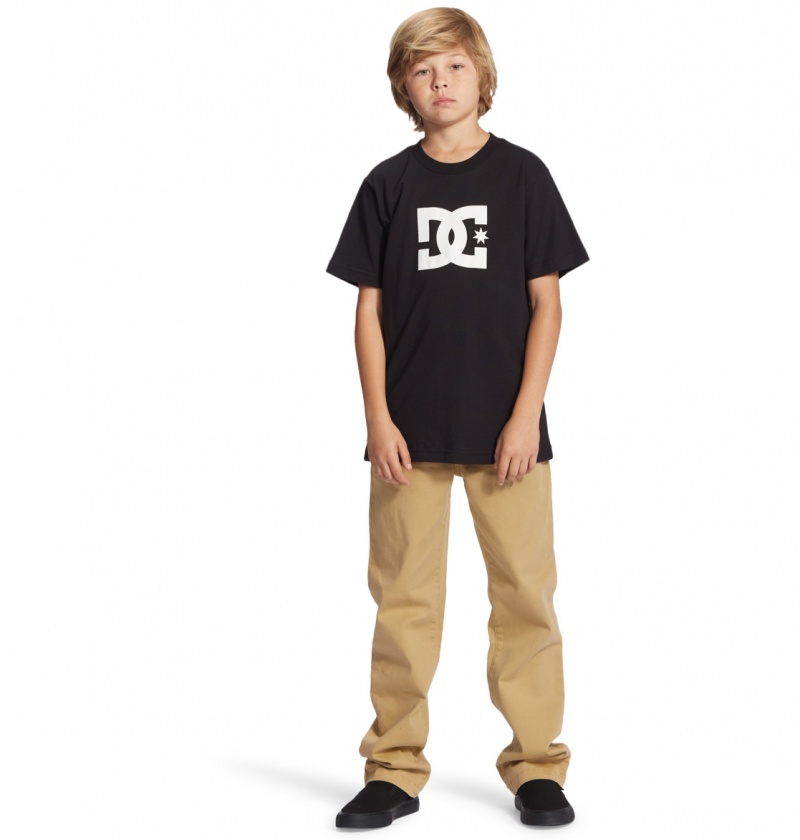 DC Shoes DC Star - Krótkie Sleeve T-Shirt 8-16 Czarne | 53681YNZA