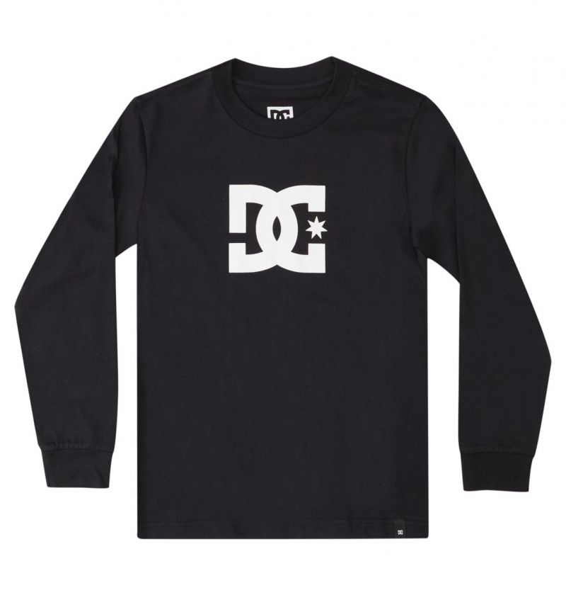 DC Shoes DC Star - Long Sleeve T-Shirt Czarne | 83507XYQD