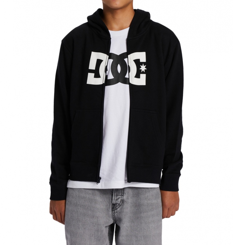 DC Shoes DC Star - Zip-Up Hoodie 10-16 Czarne | 37945TNKF