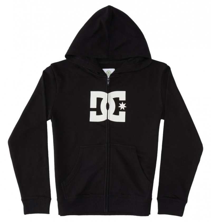 DC Shoes DC Star - Zip-Up Hoodie 10-16 Czarne | 37945TNKF