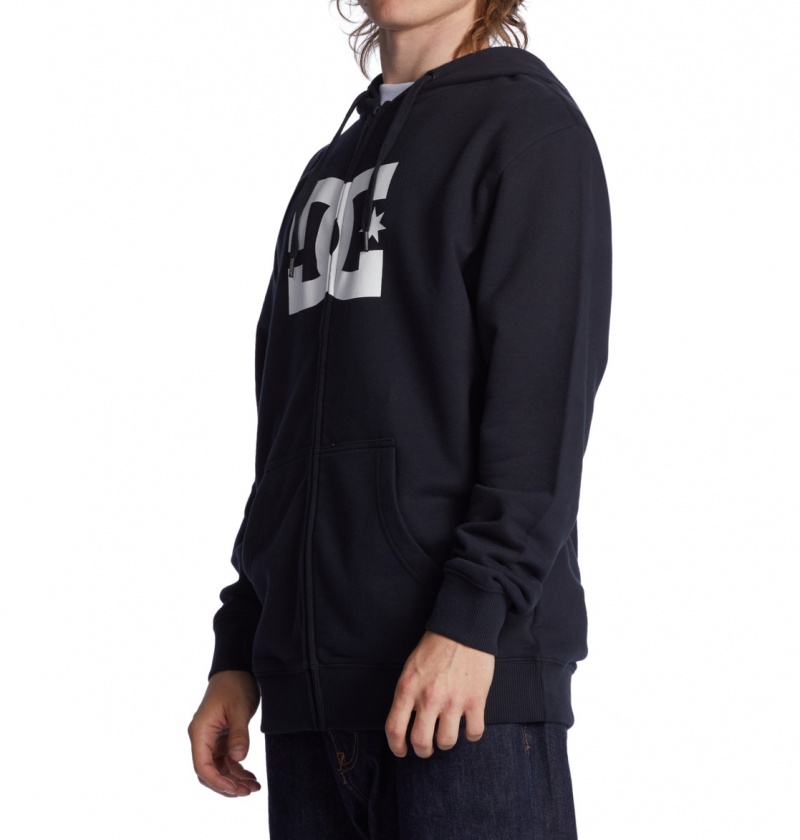 DC Shoes DC Star - Zip-Up Hoodie Czarne | 28731OITY