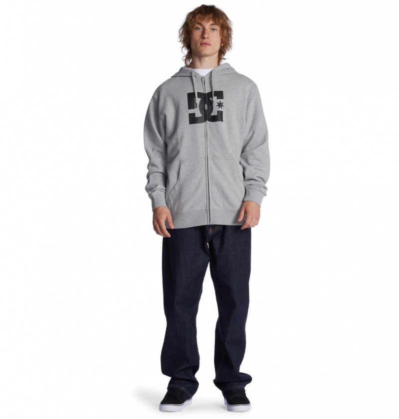 DC Shoes DC Star - Zip-Up Hoodie Szare | 25804SRND