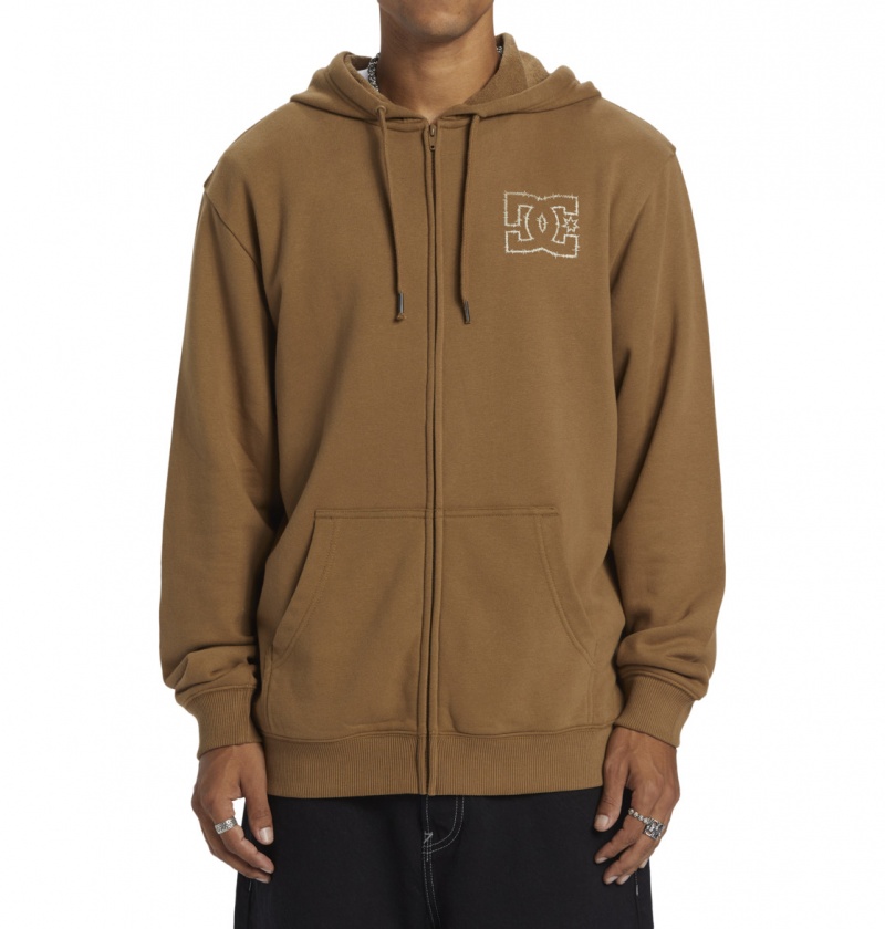 DC Shoes DC Zig Zag - Zip-Up Hoodie Otter | 45621ZFED