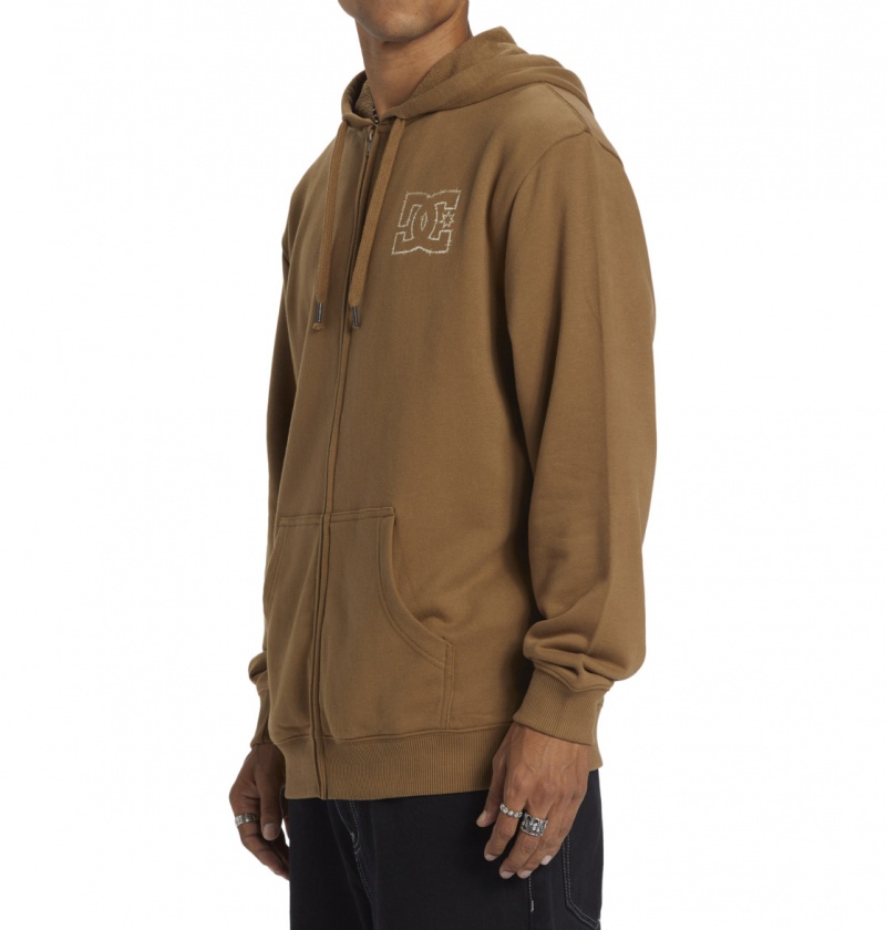 DC Shoes DC Zig Zag - Zip-Up Hoodie Otter | 45621ZFED