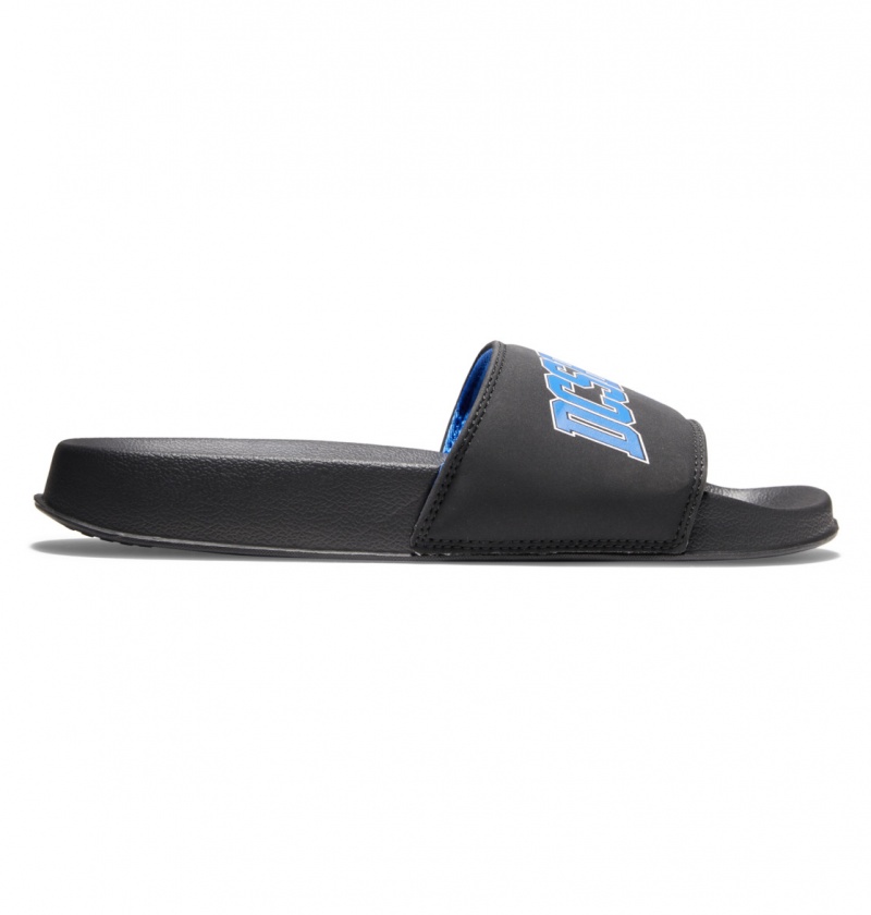 DC Shoes DC - Slides Sandals Czarne Niebieskie | 65402CMYP