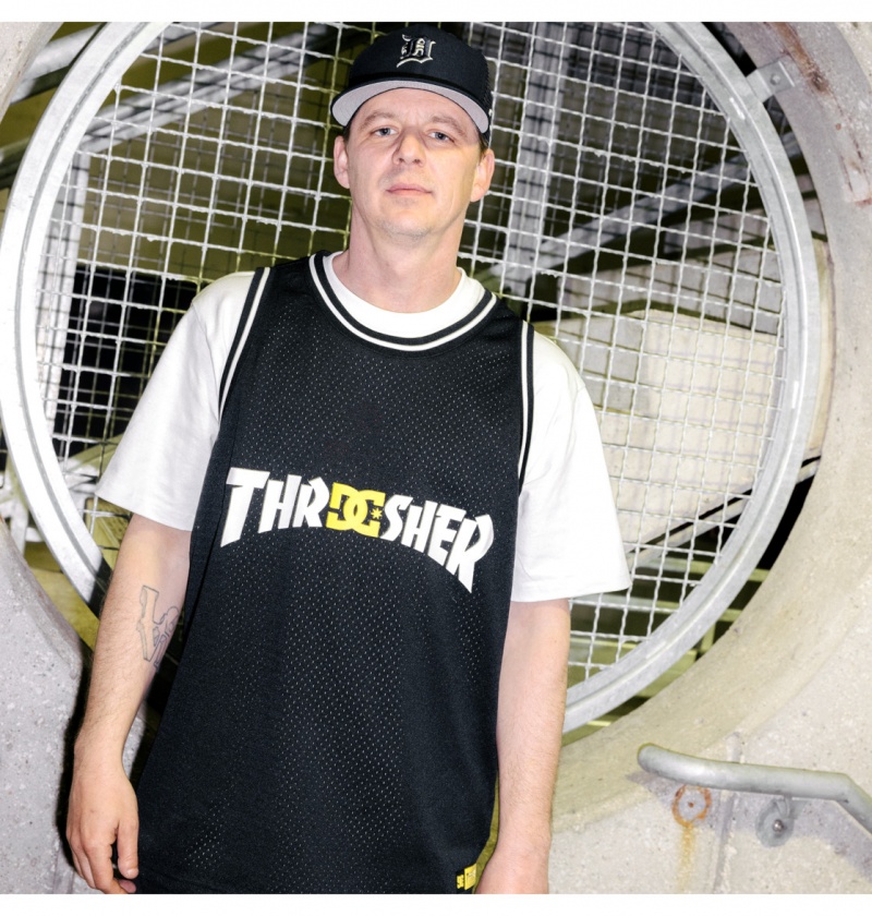 DC Shoes DC x Thrasher Jersey - Basketball Jersey Czarne | 59468CSMX