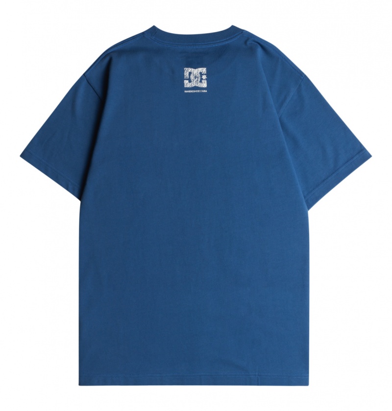 DC Shoes DCrave - T-Shirt Niebieskie | 59341LWIA