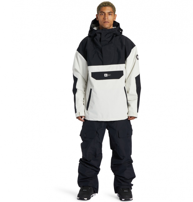 DC Shoes Dc-43 - Technical Anorak Snow Jacket Srebrne | 63489MAGN