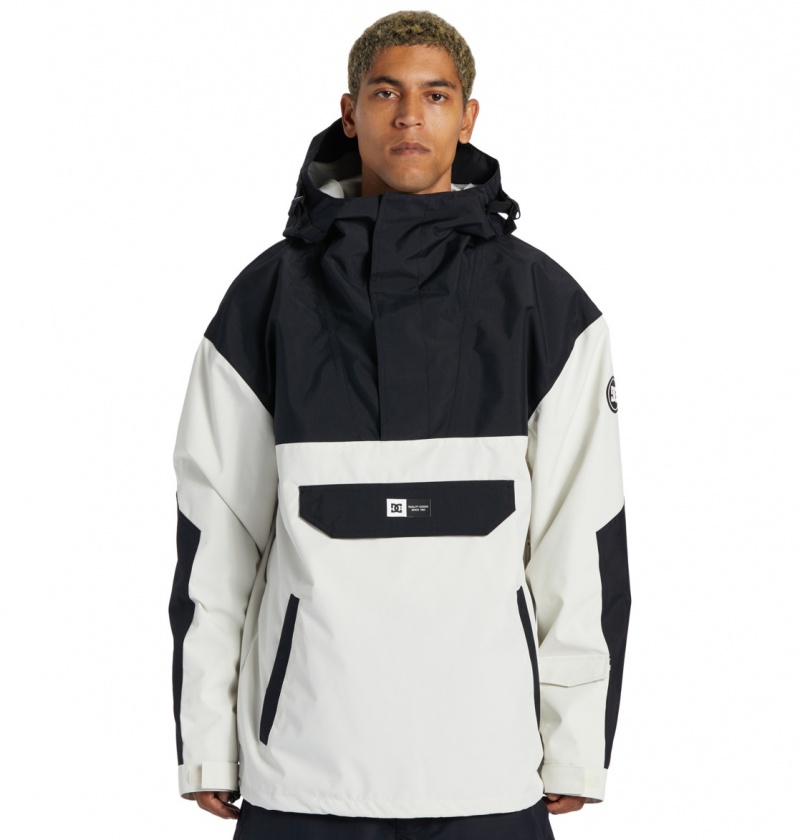 DC Shoes Dc-43 - Technical Anorak Snow Jacket Srebrne | 63489MAGN