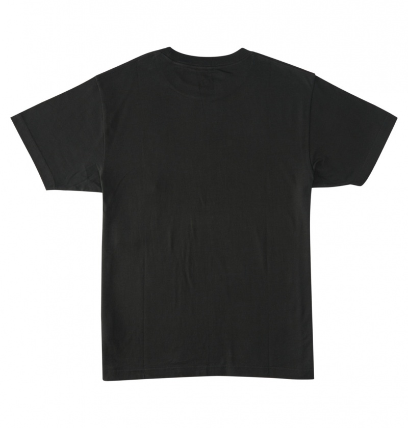 DC Shoes Dropout - T-Shirt Czarne | 16352YXAQ