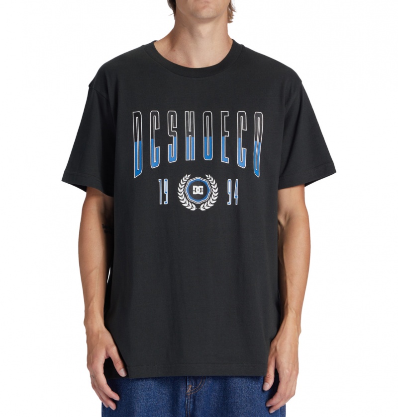 DC Shoes Dropout - T-Shirt Czarne | 16352YXAQ