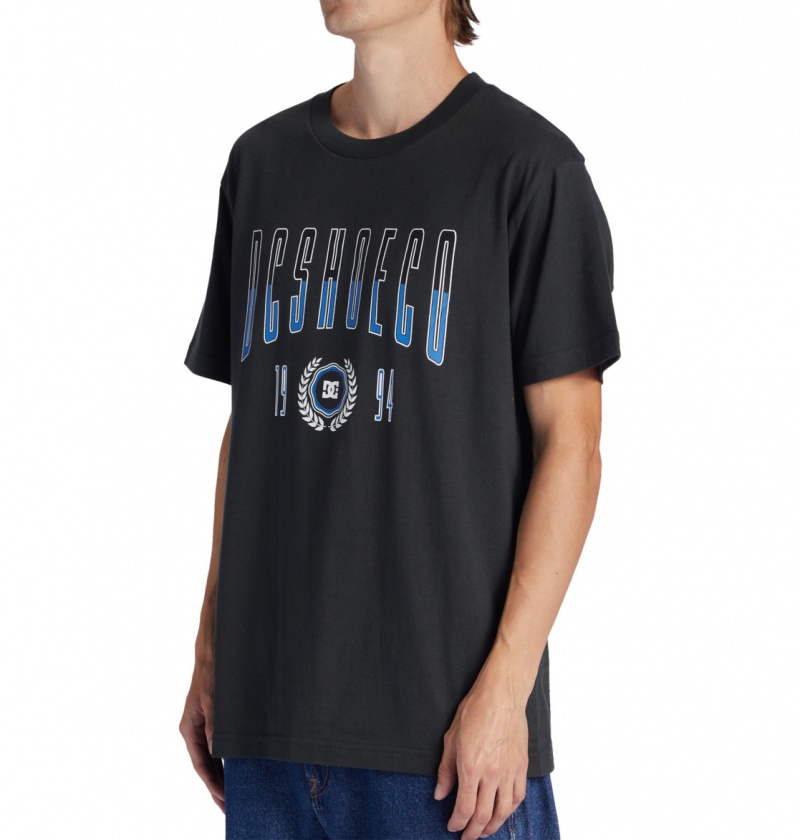 DC Shoes Dropout - T-Shirt Czarne | 16352YXAQ