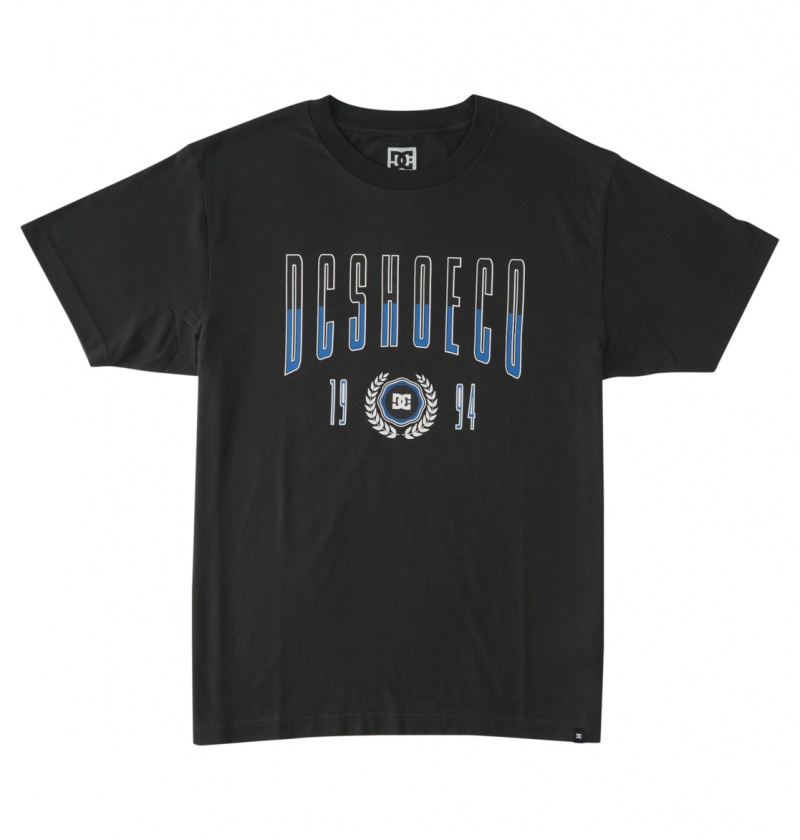 DC Shoes Dropout - T-Shirt Czarne | 16352YXAQ