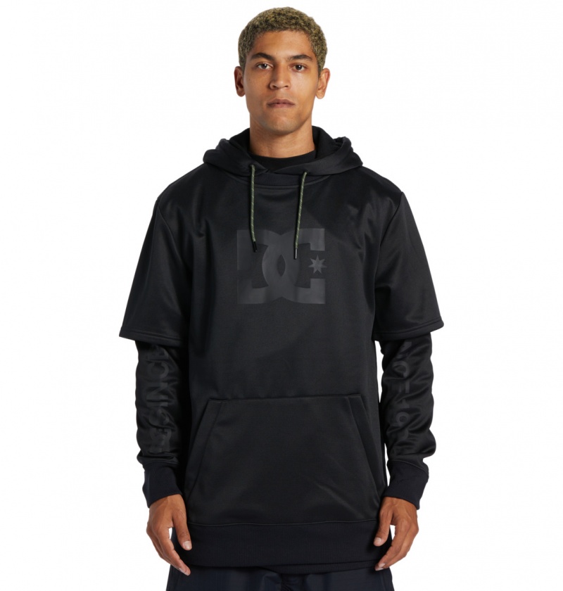 DC Shoes Dryden - Technical Hoodie Czarne | 79856GLZQ