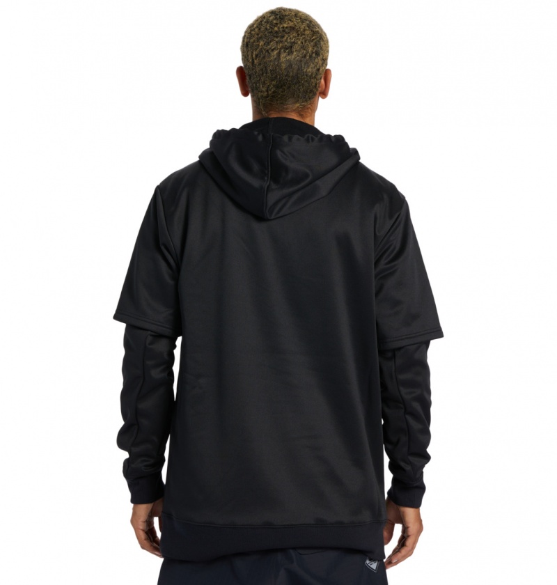 DC Shoes Dryden - Technical Hoodie Czarne | 79856GLZQ