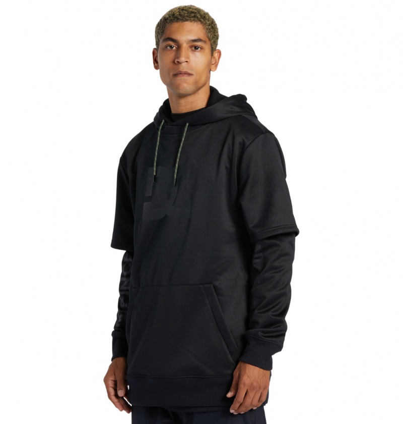 DC Shoes Dryden - Technical Hoodie Czarne | 79856GLZQ