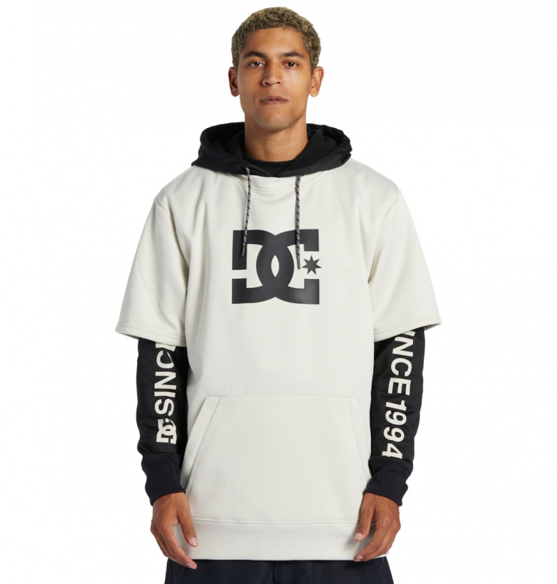 DC Shoes Dryden - Technical Hoodie Srebrne | 35809OUWK