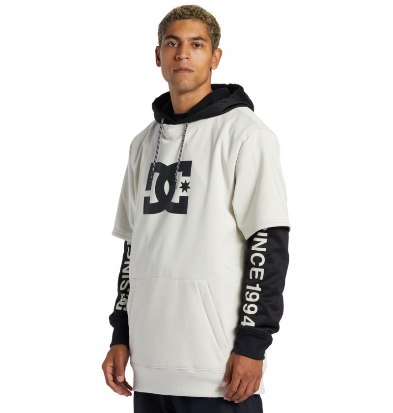 DC Shoes Dryden - Technical Hoodie Srebrne | 35809OUWK