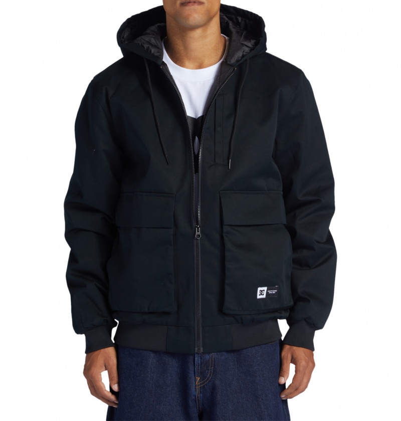 DC Shoes Escalate Watowany - Workwear Jacket Czarne | 51728AQGO