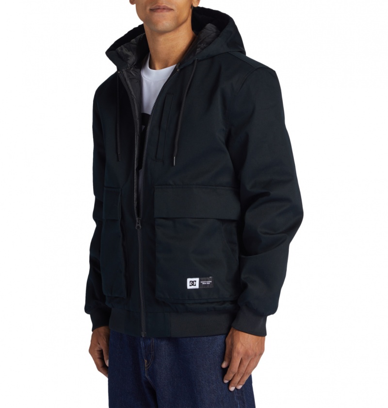 DC Shoes Escalate Watowany - Workwear Jacket Czarne | 51728AQGO