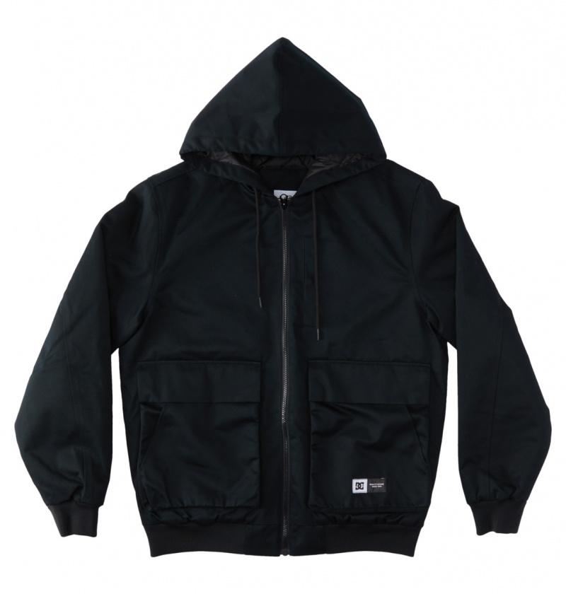 DC Shoes Escalate Watowany - Workwear Jacket Czarne | 51728AQGO