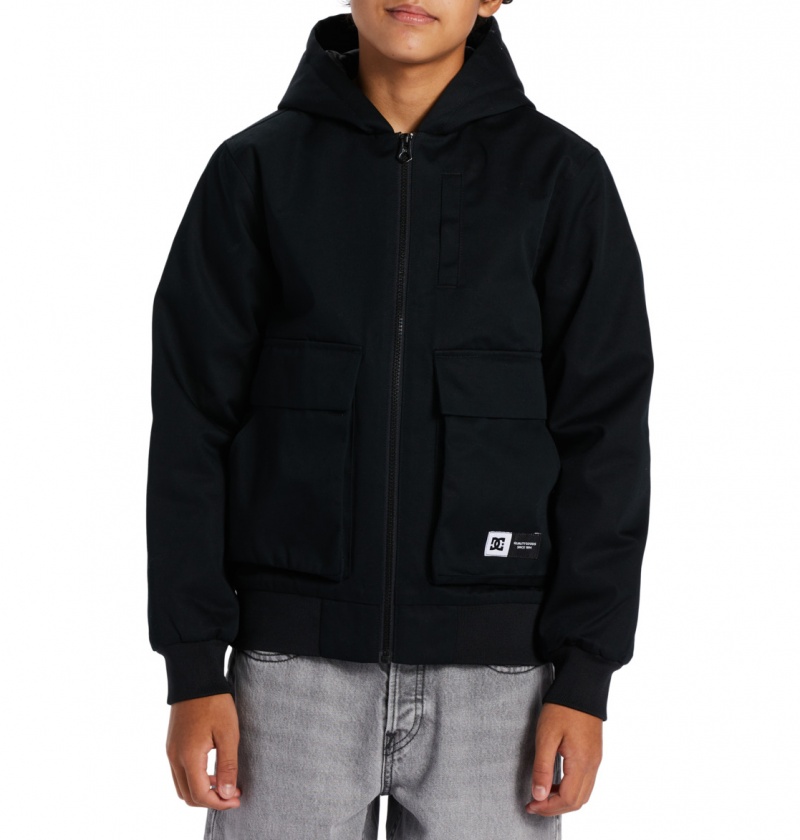 DC Shoes Escalate Watowany - Workwear Jacket 10-16 Czarne | 30146XBIG