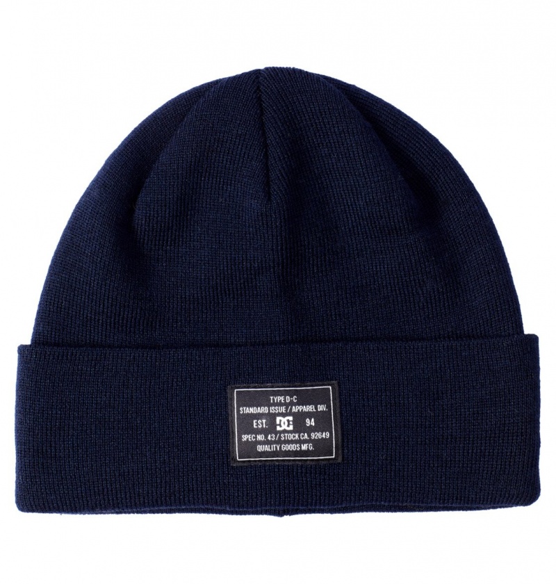 DC Shoes Frontline - Cuffed Beanie Granatowe | 73940WJEP