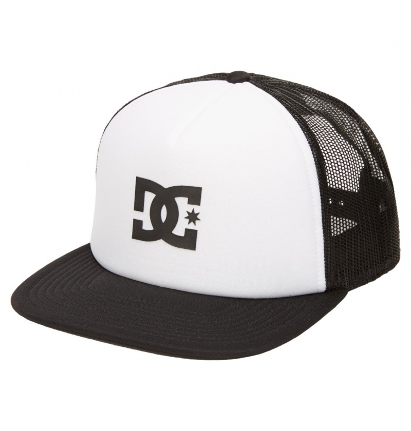 DC Shoes Gas Station - Trucker Cap 8-16 Białe Czarne | 26571GQDE