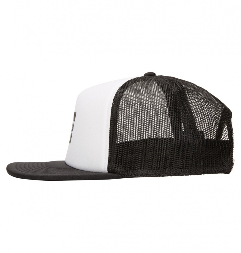 DC Shoes Gas Station - Trucker Cap 8-16 Białe Czarne | 26571GQDE