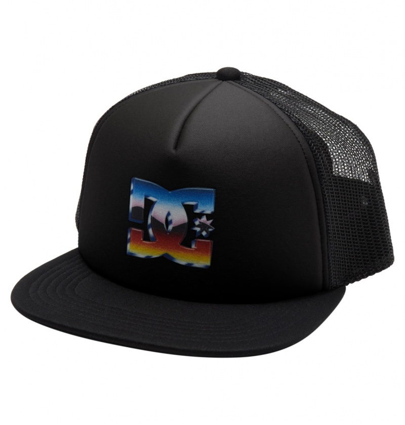 DC Shoes Gas Station - Trucker Cap Czarne | 48975KEIB