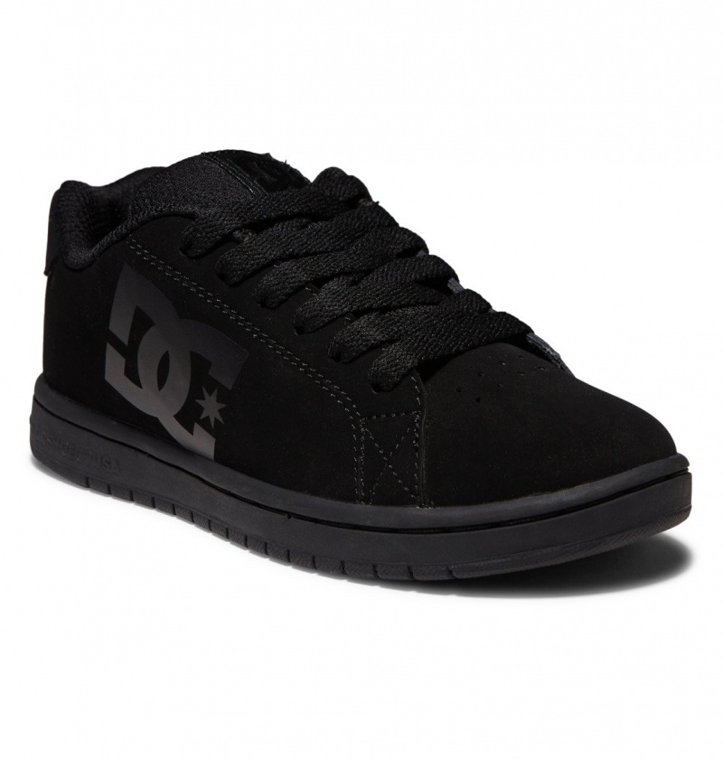 DC Shoes Gaveler - Skórzane Shoes Czarne | 84376SBAI