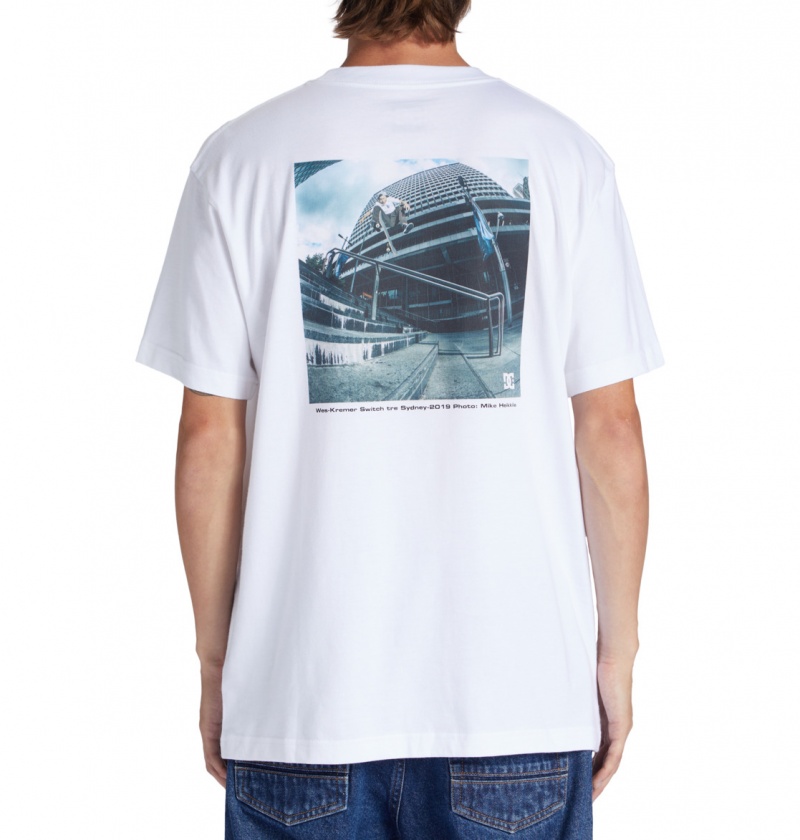 DC Shoes Heikkila Sw 360 Flip - T-Shirt Białe | 78692FPRW