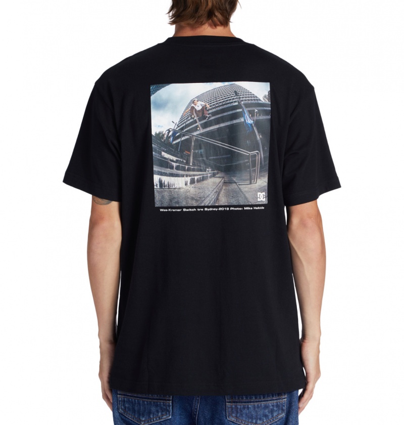 DC Shoes Heikkila Sw 360 Flip - T-Shirt Czarne | 37968LNPH