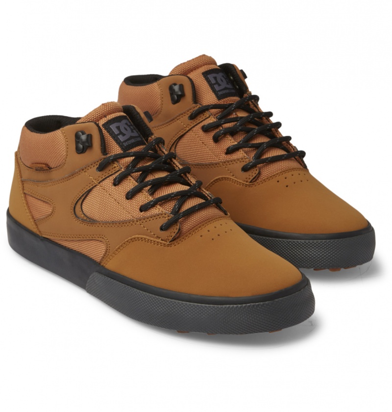 DC Shoes Kalis Vulc Mid Wnt - Mid-Top Shoes Czarne | 58637DHGC