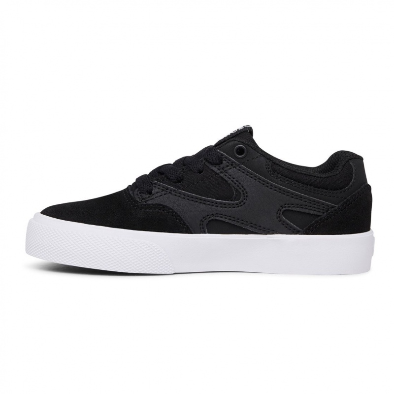 DC Shoes Kalis Vulc - Shoes Czarne Czarne Białe | 01942PUCE