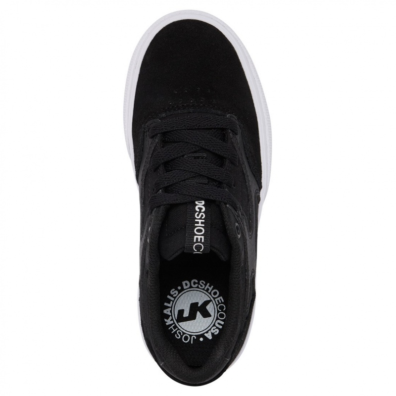 DC Shoes Kalis Vulc - Shoes Czarne Czarne Białe | 01942PUCE