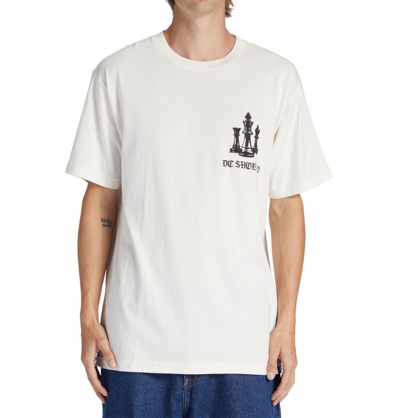 DC Shoes Kings Game - T-Shirt Białe Niebieskie | 64973KXPU