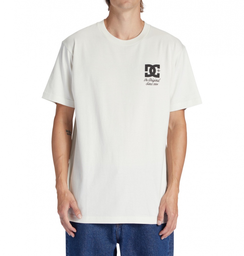 DC Shoes Klasyczne - T-Shirt Białe | 40312ETWO