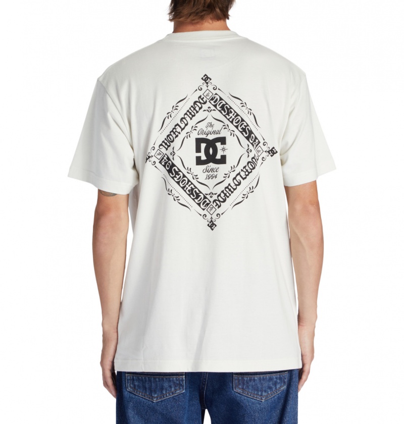 DC Shoes Klasyczne - T-Shirt Białe | 40312ETWO