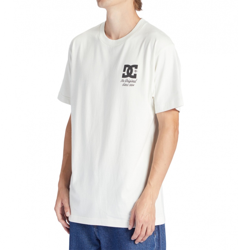 DC Shoes Klasyczne - T-Shirt Białe | 40312ETWO