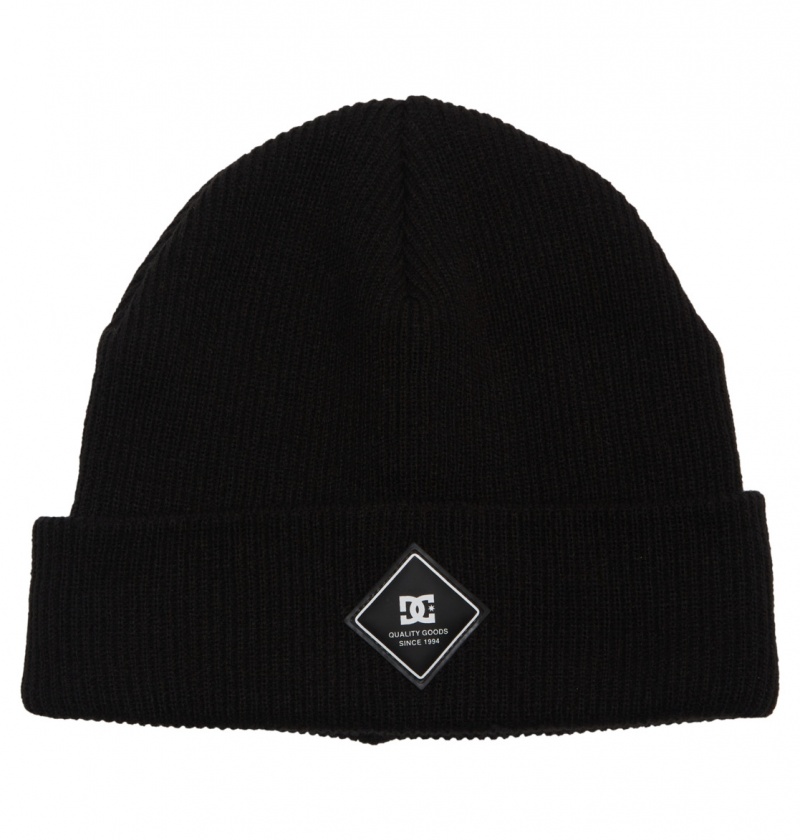 DC Shoes Label - Beanie Czarne | 79053JCLU