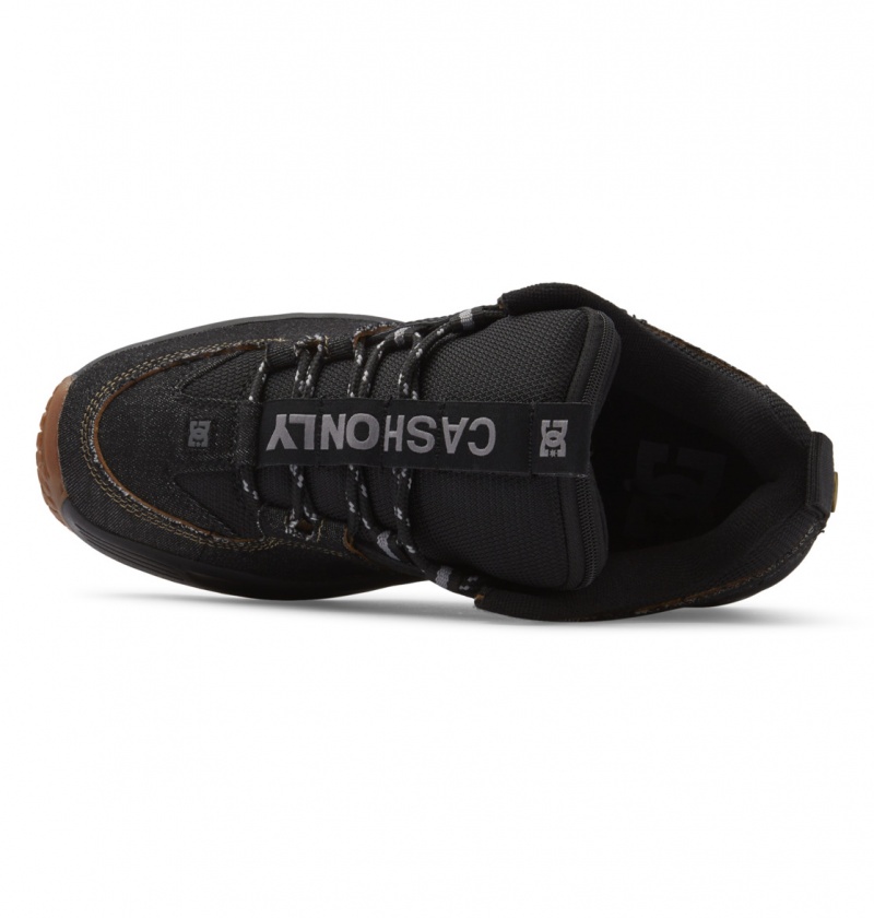 DC Shoes Lynx Cash Only - Skórzane Shoes Czarne | 12689ZJTY