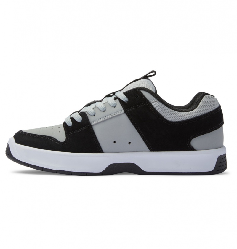 DC Shoes Lynx Zero - Skórzane Shoes Czarne Szare Białe | 73846RLFT