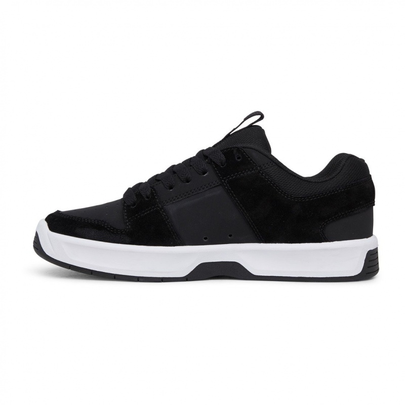 DC Shoes Lynx Zero - Skórzane Shoes Czarne Białe | 48935ZNFA