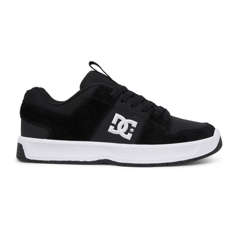 DC Shoes Lynx Zero - Skórzane Shoes Czarne Białe | 48935ZNFA