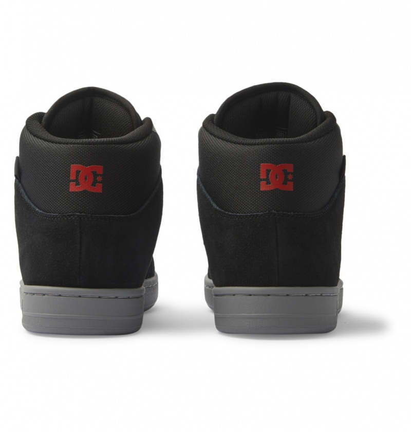 DC Shoes Manteca 4 Hi Wr - High-Top Skórzane Shoes Czarne Szare Czerwone | 38596MOUG