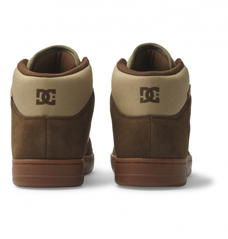 DC Shoes Manteca 4 Hi Wr - High-Top Skórzane Shoes Dk Choc / Military | 95172GDCY