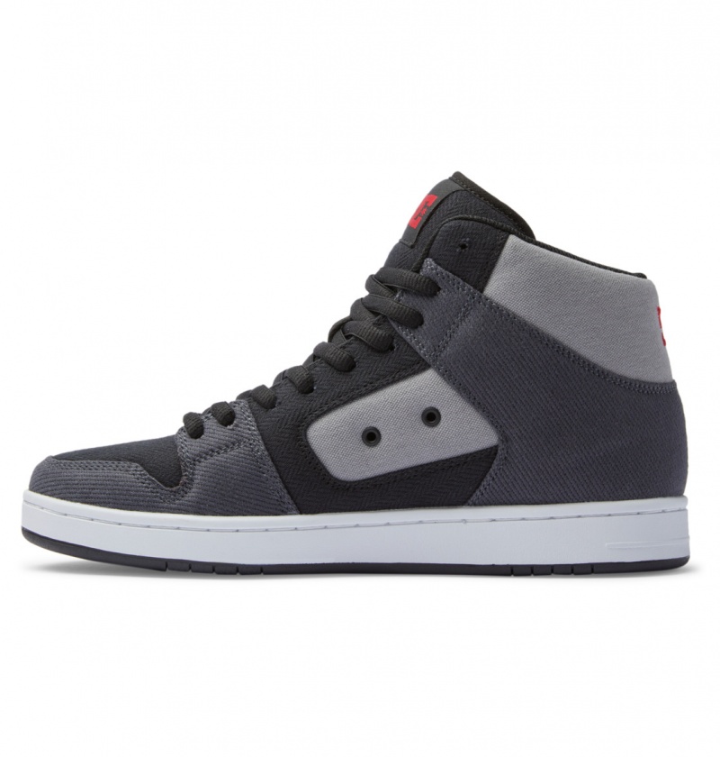 DC Shoes Manteca 4 Hi Zero Waste - High-Top Skórzane Shoes Czarne Czerwone Szare | 83241ILMH